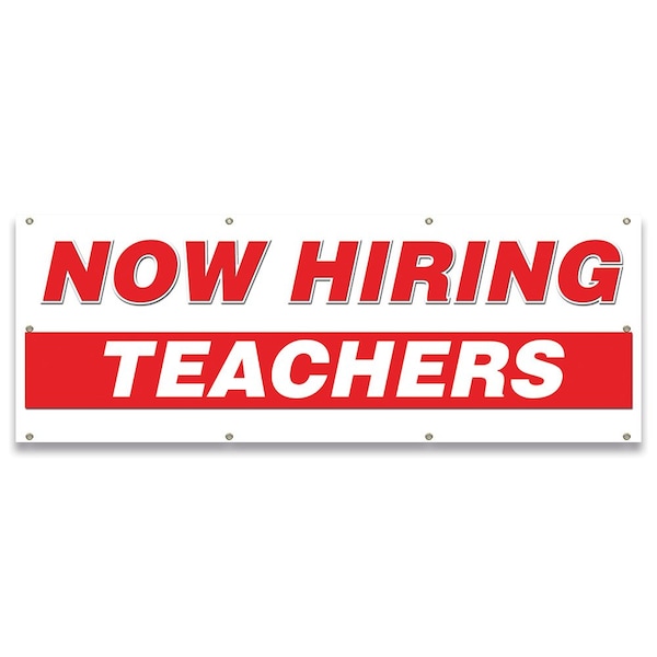 Now Hiring Teachers Banner Apply Inside Accepting Application Single Sided